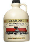 Georgia Mountain Maples of Vermont Organic Maple Syrup Amber Color Rich Taste 64 Ounce