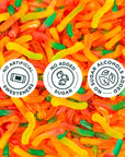 SmartSweets Gummy Worms 18oz Pack of 12 Candy with Low Sugar 4g Low Calorie 110 No Artificial Sweeteners GlutenFree Healthy Snack for Kids  Adults Variety of Flavors