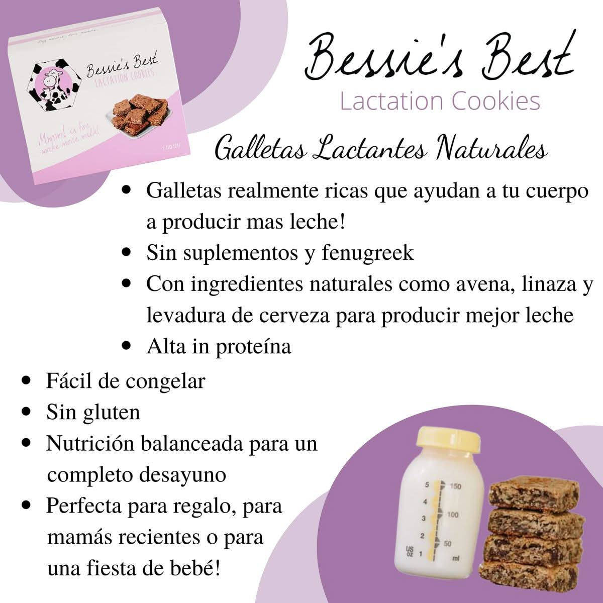 Bessies Best Lactation Cookies  Lactation Support Cookies  Oatmeal Peanut Butter Chocolate Chip  Increase Milk Supply  Breastmilk Boosting Cookies  Gluten Free Ingredients  Great Gift  1 Dozen