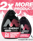 MiO Energy Strawberry Pineapple Smash Naturally Flavored with other natural flavors Liquid Water Enhancer Drink Mix with Caffeine  B Vitamins with 2X More 324 fl oz Bottle