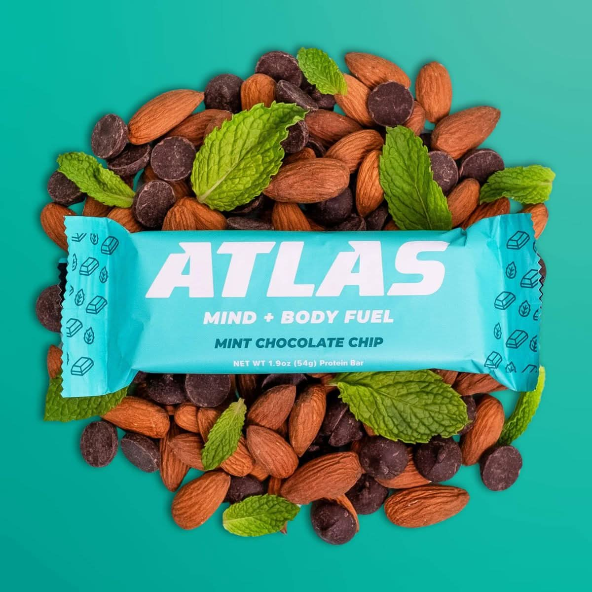 Atlas Protein Bar 20g Protein 1g Sugar Clean Ingredients Gluten Free Starter 7 Count