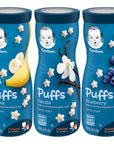 Gerber Puffs Variety Pack, 1 Banana, 1 Vanilla, 1 Blueberry, 3 CT