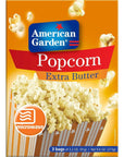 American Garden Microwave Extra Butter Popcorn, Gluten-Free - 273g