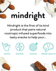 MINDRIGHT Superfood Vegan Protein Bars | Gluten Free Non-Gmo Low Sugar | All Natural Brain Food Healthy Snack To Help Enhance Mood, Energy & Focus (Toasted Coconut,12 Pack)