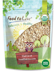 Food to Live Organic Quick Cooking Rolled Oats  NonGMO 1Minute Oatmeal 100 Whole Grain Thin Flakes Uncooked Vegan Bulk Rich in Protein Fiber Great for Breakfast Cereal Granola Baking