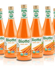 Biotta Organic Carrot Juice  100 Juice Superfood For Optimal Eye Health Immune Support  Muscle Recovery  Excellent Source of Vitamin A  Good Source of Potassium  169 Fl Oz Pk of 6