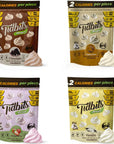 TIDBITS FUN BITES Meringues The Original Pack, All Natural Ingredients, Gluten-Free, Dairy-Free, Low Calorie, and Low Carb Healthy Snacks - Pack of 4 (Vanilla, Strawberry, Chocolate, Cappuccino)