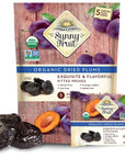 Sunny Fruit Soft Organic Prunes  1 Bag 5 Individual Portion Packs  Healthy Convenient Dried Plums Snack Packs  ORGANIC NONGMO VEGAN HALAL KOSHER NO PRESERVATIVES NO SUGAR ADDED