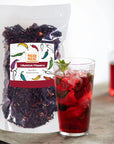 RICO Dried Hibiscus Flowers 4 oz Great For Tea Jamaica Tea  100 Natural Flowers Cut and Sifted Packaged In Resealable Bag