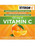 Vitron-C Iron Supplement, Once Daily, High Potency Iron Plus Vitamin C, Supports Red Blood Cell Production, Dye Free Tablets, 60 Count