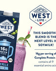 West Life Smoothie Blend Soy Milk Unsweetened 16g of Protein Vegan Dairy Alternative LactoseFree Keto Certified 32oz Pack of 6