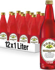 Roses Grenadine 1 L bottle Pack of 12 Made with Pomegranate Flavor Mixer to Add to Cocktails and NonAlchoholic Drinks Trusted by Bartenders