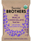 Bearded Brothers Organic Vegan Energy Bars - Gluten & Soy Free, Paleo, Whole 30 | Non GMO, Low Glycemic, High Protein, Fiber | 12pk Maca Chocolate