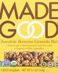 Made Good Granola Bar Chocolate Banana 24 gram Pack of 6