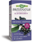 Nature's Way Sambucus Elderberry with Vitamin C Lozenges, Immune Support*, 30 Count