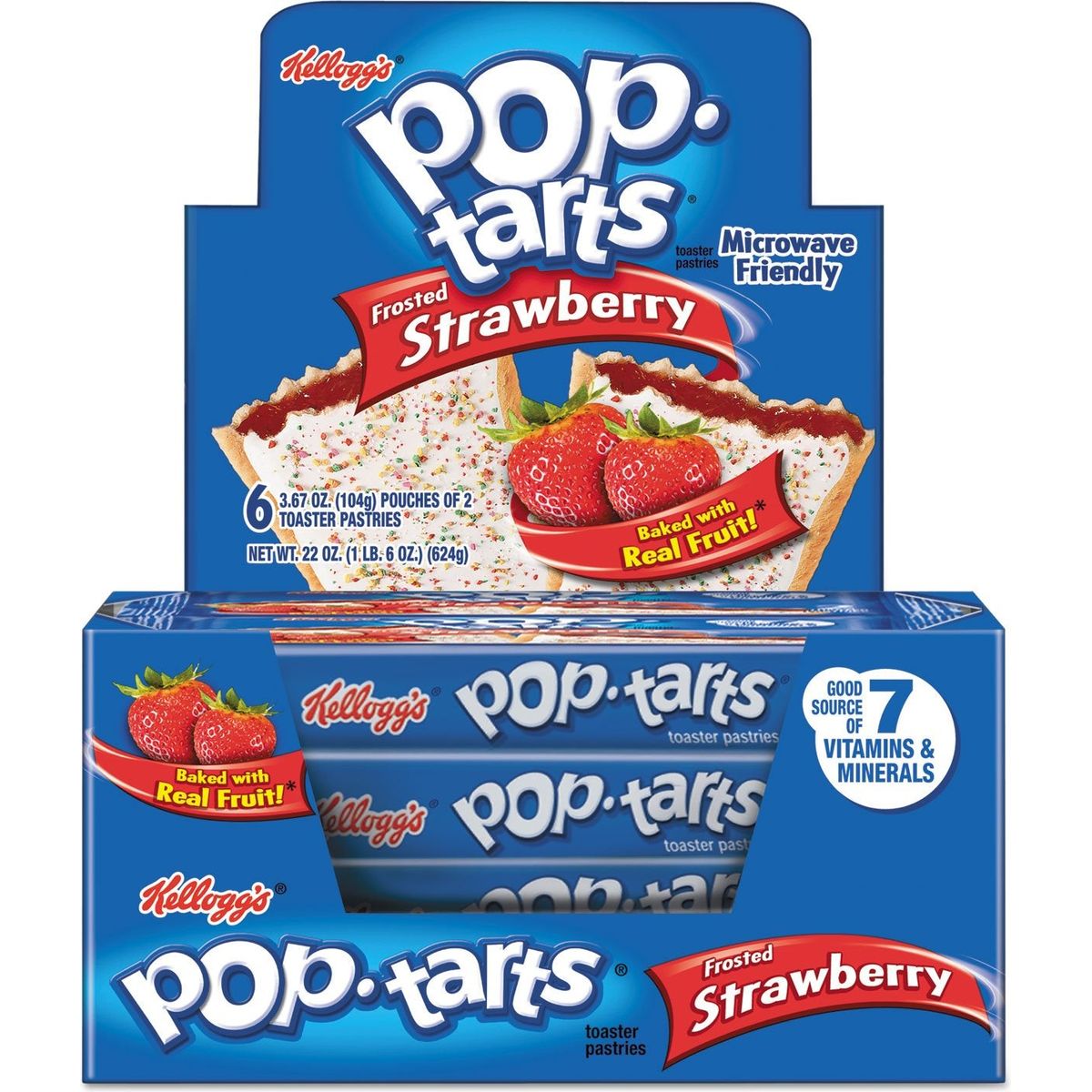 Kelloggs PopTarts Frosted Strawberry  2 CT