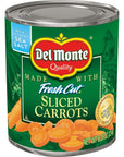 Del Monte Sliced Carrots 825 Ounce Pack of 12