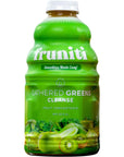 Fruniti Super Greens Smoothie Mix  Natural Cleanse  Detox  No Sugar Added  Fruit  Veggie Puree  Spirulina Spinach Kale Cucumber Lemongrass Apple Banana Kiwi  Makes 24 Smoothies