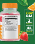 Lifeable Vitamin B12 for Kids - 1000mcg - Great Tasting Natural Flavor Gummy Supplement Vitamins - Gluten Free Vegetarian GMO-Free Chewable - Energy, Mood, Metabolism Support - for Kids - 90 Gummies