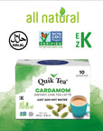 QuikTea Cardamom Instant Chai Tea Latte  10 Count Single Box  Superfood Antioxidant Digestion Tea