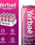 Yerbae Energy Beverage - Black Cherry Pineapple - 16oz cans (12 Pack)