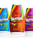 Skittles Liquid Water Enhancer Variety Pack of 3  1 Bottle Each Flavor  Original Wild Berry and Tropical  Zero Sugar Zero Calorie Water Flavoring Drops