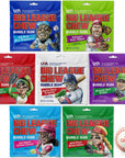 Big League Chew Bubble Gum Variety Pack  All 7 Big League Chew Flavors  7 Individual 212oz Packets  Fun Baseball Snacks For Parties Teams and Kids  With WhataBundle Foam Baseball