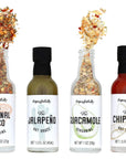 Thoughtfully Gourmet, Taco Night Seasoning and Hot Sauce Gift Set, Flavors Include Mexican Taco Seasoning, Guacamole Seasoning, Jalapeno Hot Sauce and Chipotle Hot Sauce, Pack of 4