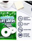 Sugar Free Lifesavers Mints Pack  Sugar Free Lifesaver Mints  Life Savers Wint O Green  Bundle with Ballard Products Pocket Bag 2 Pack