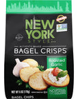 New York Style Bagel Crisps, Garlic, 6 Ounce