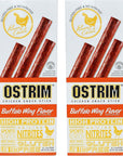 Ostrim Chicken Snack Stick Buffalo Wing Flavor High Protein 2 pack