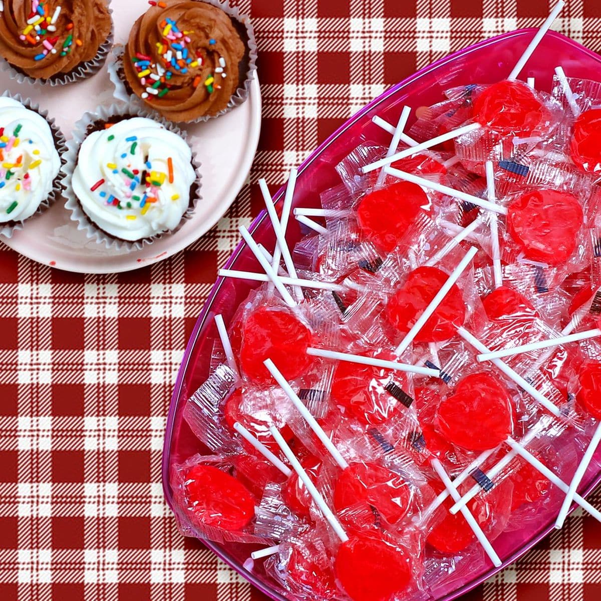 Red Heart Lollipops  5 Pounds Bulk  Approx 200 ct  Strawberry Flavored Lollies  Red Party Favors for Wedding Engagement Bachelorette  Red Candy for Candy Buffet  Classic Flat Lollipop