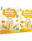 Hot-Kid Baby Mum-Mum Rice Rusks, 2 Flavor Variety Pack, 24 Pieces (Pack of 4) 2 Each: Banana, Original Gluten Free, Allergen Free, Non-GMO, Rice Teether Cookie for Teething Infants