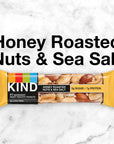 KIND Bars, Honey Roasted Nuts & Sea Salt, Gluten Free, Low Glycemic Index, 1.4oz, 12 Count