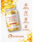 Carlyle Vitamin C and Zinc Gummies | 120 Count | Vegan, Non-GMO, and Gluten Free Supplement | Natural Lemon Flavor