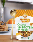 Hemp Protein Granola 10oz  NutrientRich Breakfast with 10g Protein 35g Omegas 4 g Fiber Non GMO fiber granola  Bundle with Moofin Golden Spoon Pack of 5