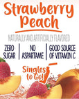 Welch's Strawberry Peach SINGLES TO GO! Drink Mix Pack of 4