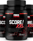 FORCE FACTOR Score! XXL, 3-Pack, Nitric Oxide Booster Supplement for Men with L-Citrulline, Black Maca, & Tribulus to Improve Athletic Performance, Increase Stamina, & Support Blood Flow, 90 Tablets