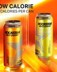 Rockstar Energy Drink with Caffeine Taurine and Electrolytes Recovery Orange 16 Fl Oz Pack of 12