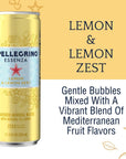 SPellegrino Essenza Lemon Lemon Zest Flavored Mineral Water 1115 fl oz Cans 24 Count