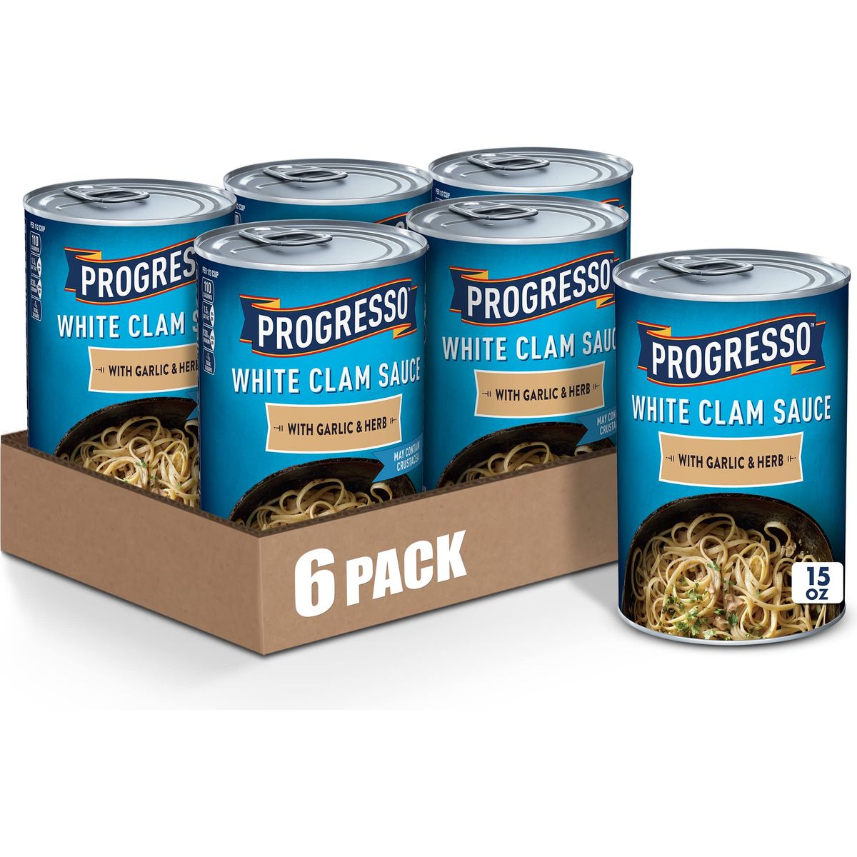 Progresso White Clam Sauce With Garlic  Herb 15 oz Pack of 6