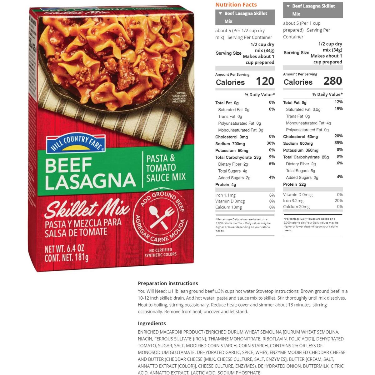 Hill Country Fare Pasta Skillet Mix Bundle of 6 hamburger helper  Double Cheeseburger Macaroni Cheeseburger Macaroni Chili Macaroni Beef Stroganoff Beefy Taco Beef Lasagna