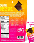 SkinnyDipped Dark Chocolate Salted Caramel Bites 2g Sugar per Piece Keto Friendly No Palm Oil Gluten Free 4 Pack