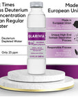 QLARIVIA Deuterium Depleted Water Bottle  Q25 Pack of 6  Premium Bottled Water for Longevity Enhanced Hydration and Immune Support  25 ppm 169 Fl Oz