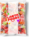 Assorted Fruit Discs Hard Candy 1 Pound Bag  Approx 70 Count