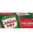 Canada Dry Cherry Gingerale Fruit Splash 12oz Pack of 12