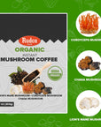 Rudca Food Organic Instant Mushroom Coffee Lions Mane Mushroom Cordyceps Mushroom Chaga Mushroom Blend  7 oz Pack of 1