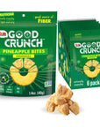 Dole Good Crunch Pineapple Dried Fruit Bites Gluten Free  Vegan Snack 14oz Bags Pack of 6