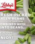 Libbys Shellie Beans  Cut Green Beans and Pinto Beans  Delicious Mild  Subtly Sweet  CrispTender Bite  Seasoned with Sea Salt  Grown  Made in the USA  145 oz can Pack of 12