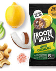 Frooze Balls Lemon Cheesecake PlantPowered DoubleFilled Energy Balls Healthy Vegan Snacks GlutenFree nonGMO 8 count each with 5 balls Great for lunch box hiking workout  travel